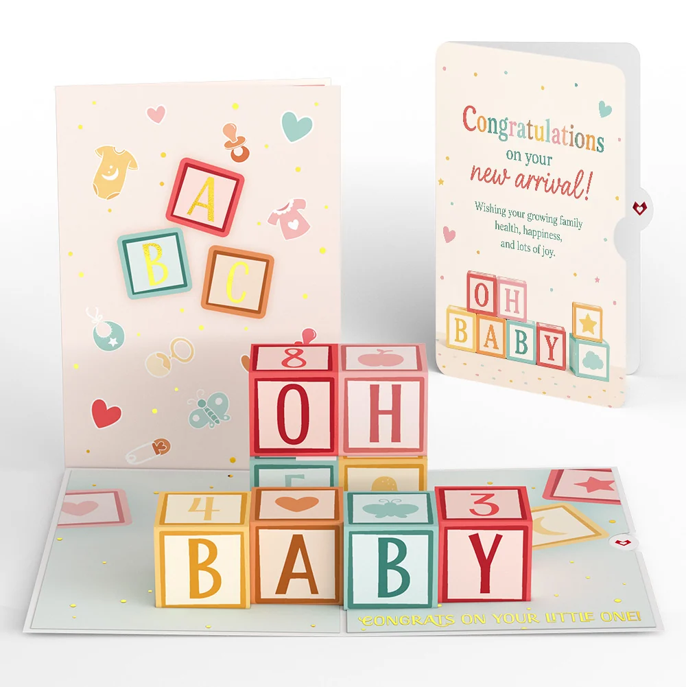 Lovepop Oh Baby! Congrats Pop-Up Card and Sentiment Set Cream