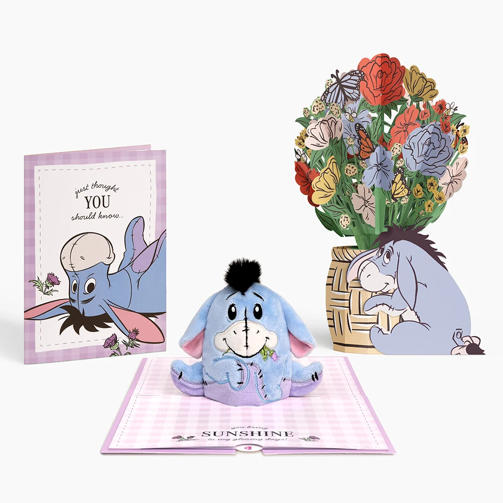 Lovepop Disney's Winnie the Pooh Eeyore Plushpop & Flower Buds Bouquet Bundle