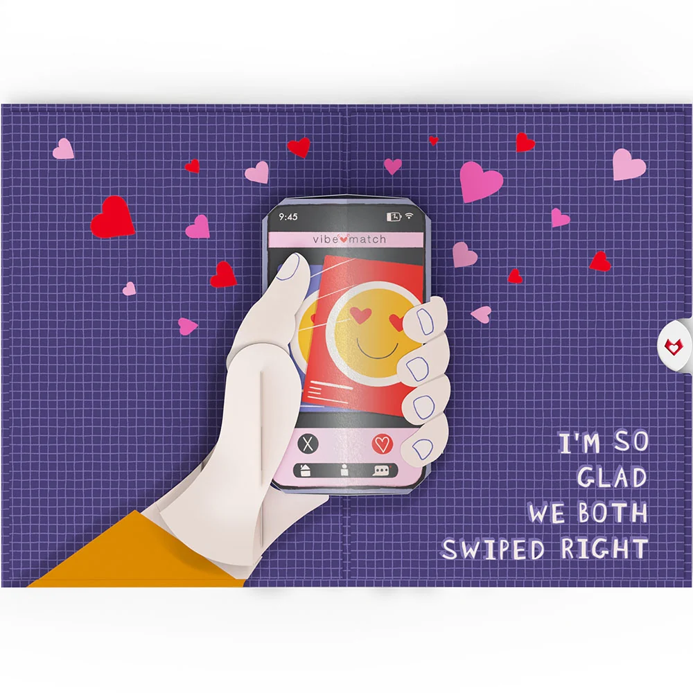 Lovepop So Glad We Swiped Right Pop-Up Card - Image 5