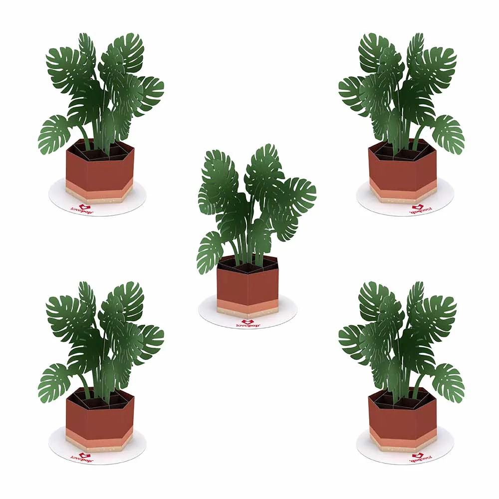 Lovepop Stickerpop: Monstera (5-Pack)