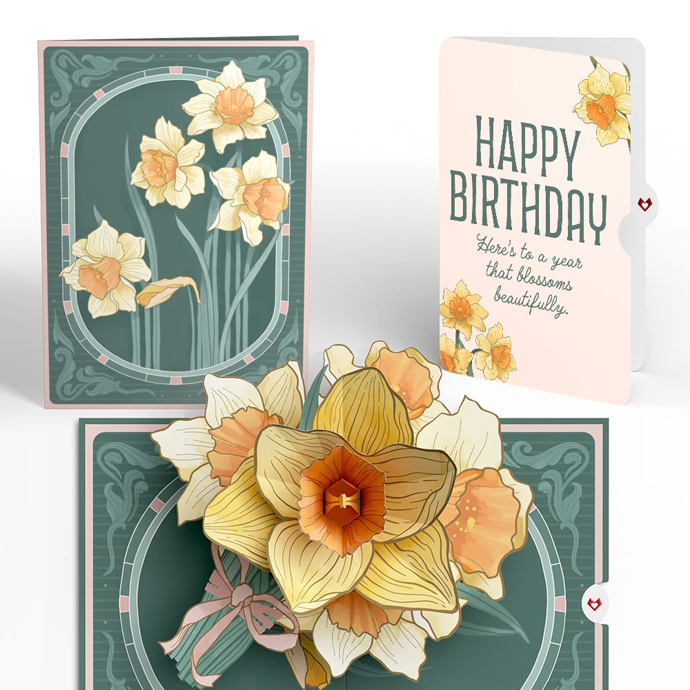Lovepop Daffodils in Bloom Birthday Pop-Up Card and Sentiment Set