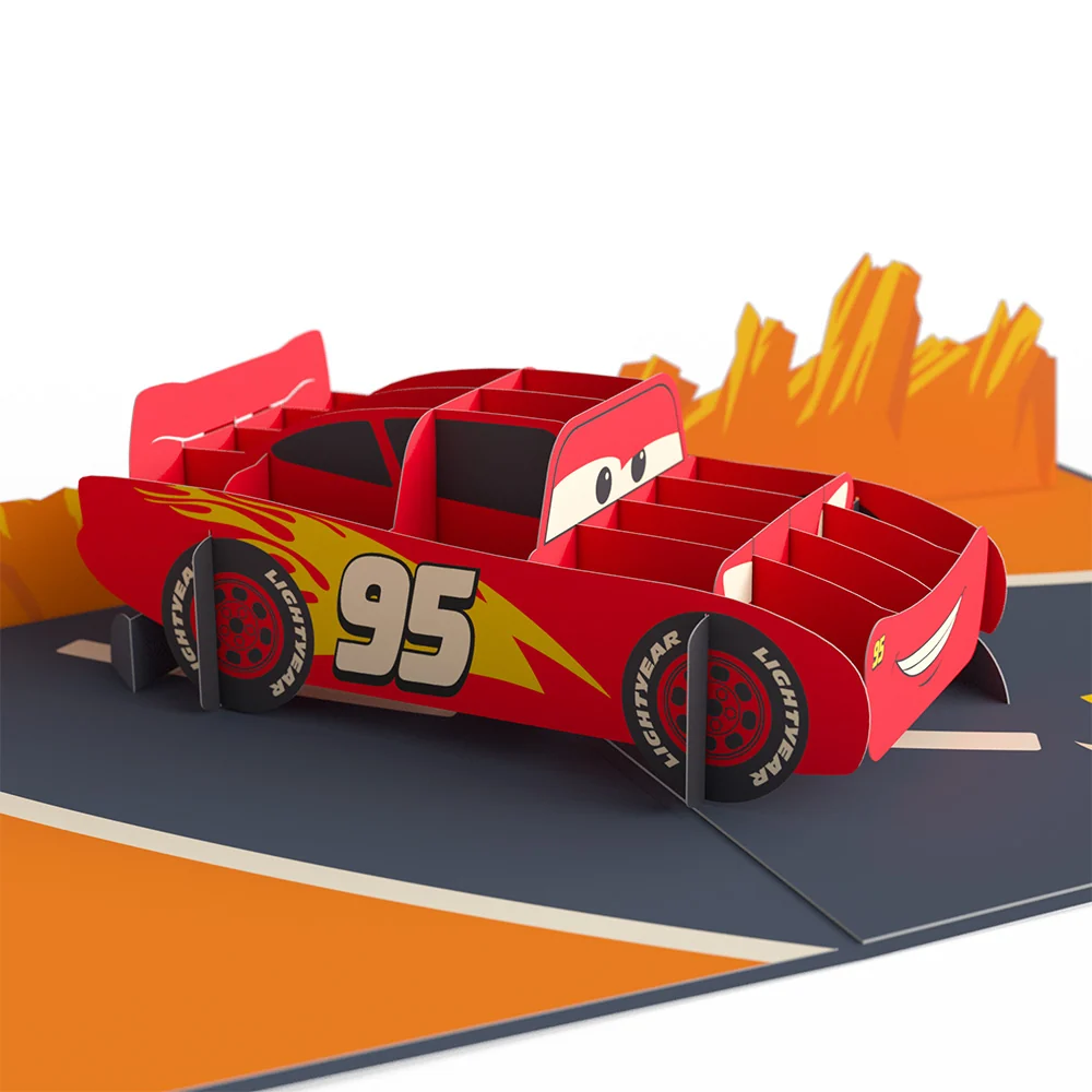 Lovepop Disney and Pixar Cars Lightning McQueen Kachow! Birthday Pop-Up Card - Image 2