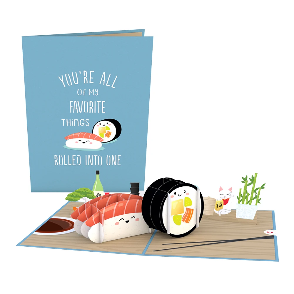 Lovepop Sushi Pop-Up Card Tea