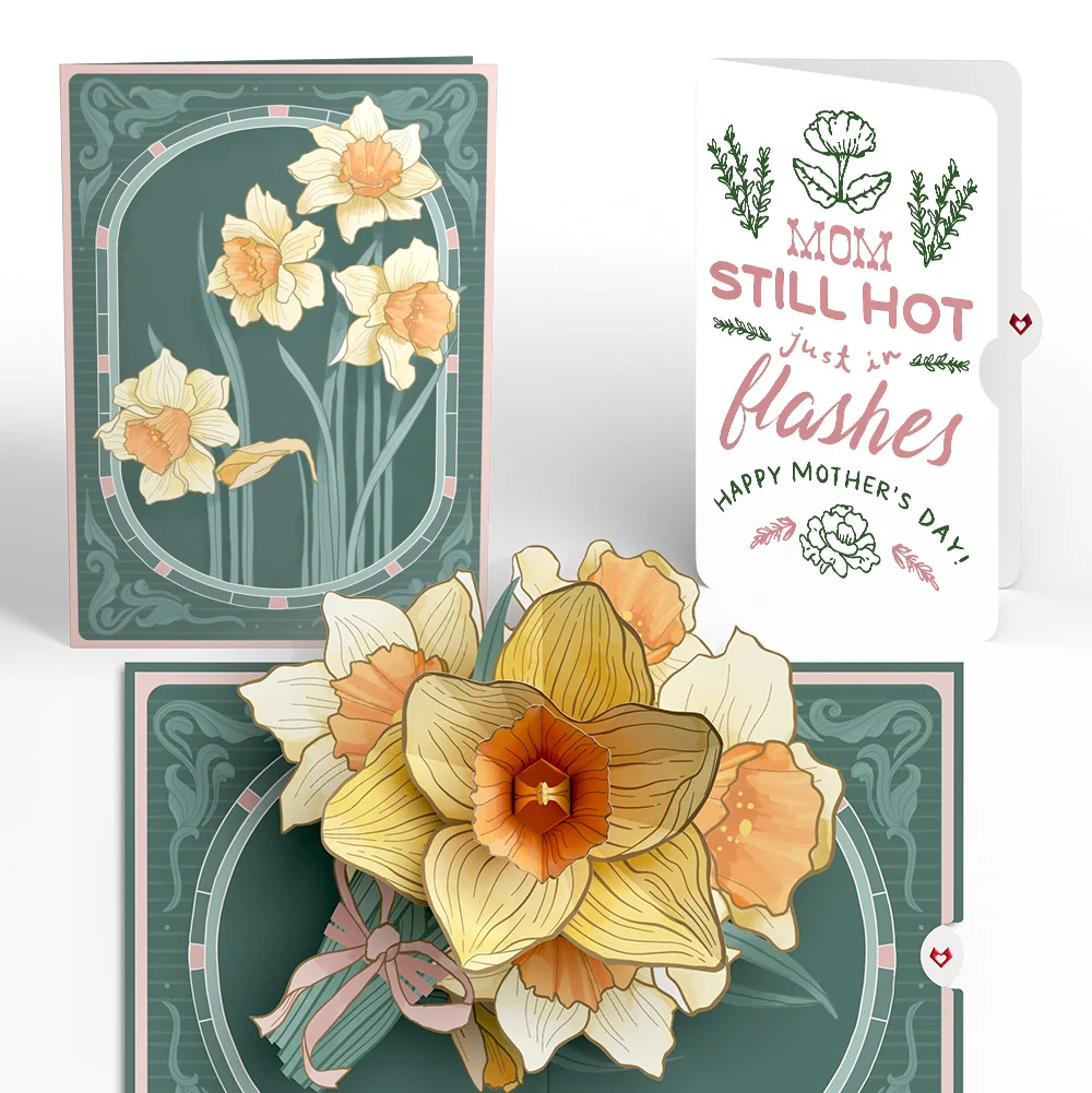Lovepop Daffodils in Bloom Mother’s Day Pop-Up Card and Playful Herb Garden Sentiment Set for Mom