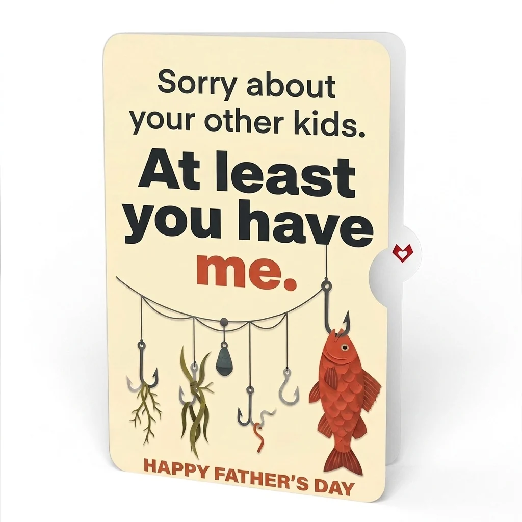 Lovepop Father's Day Fishing Bear Pop-Up Card and Sentiment Set Cream - Image 4