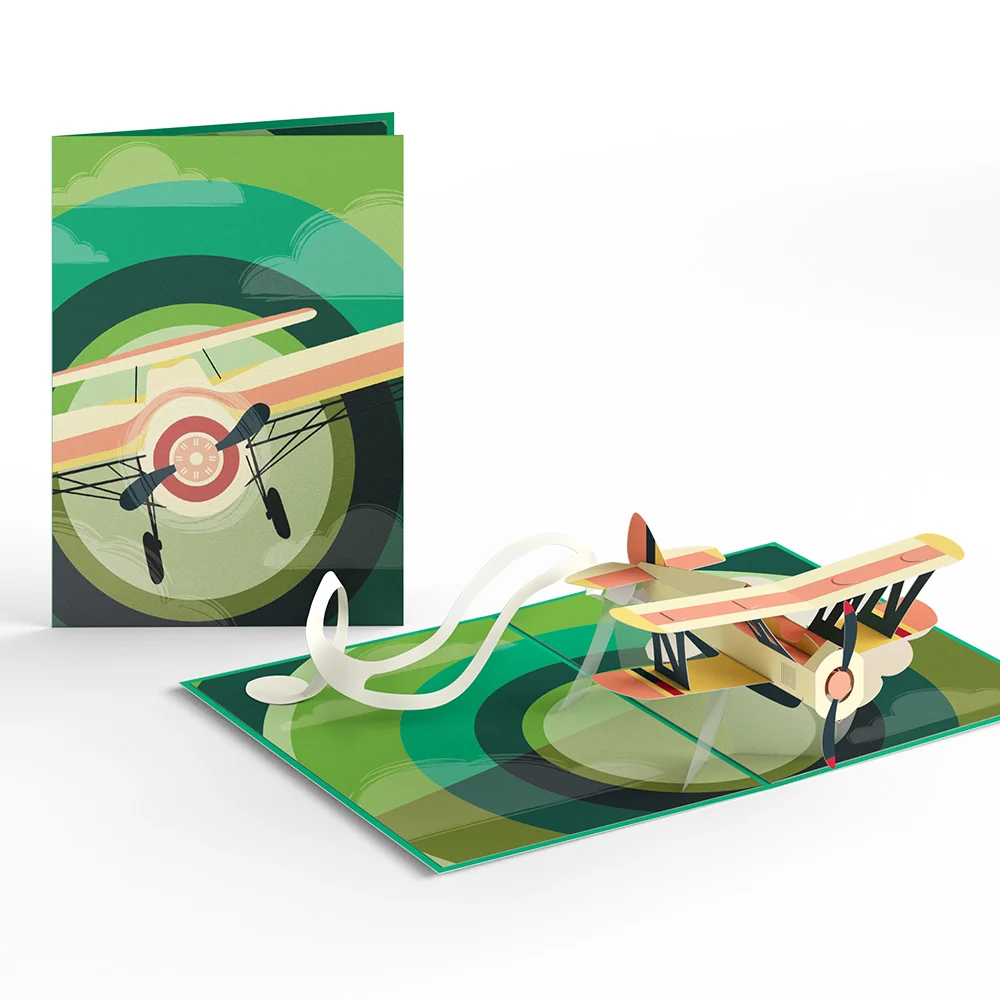 Lovepop Vintage Plane Pop-Up Card