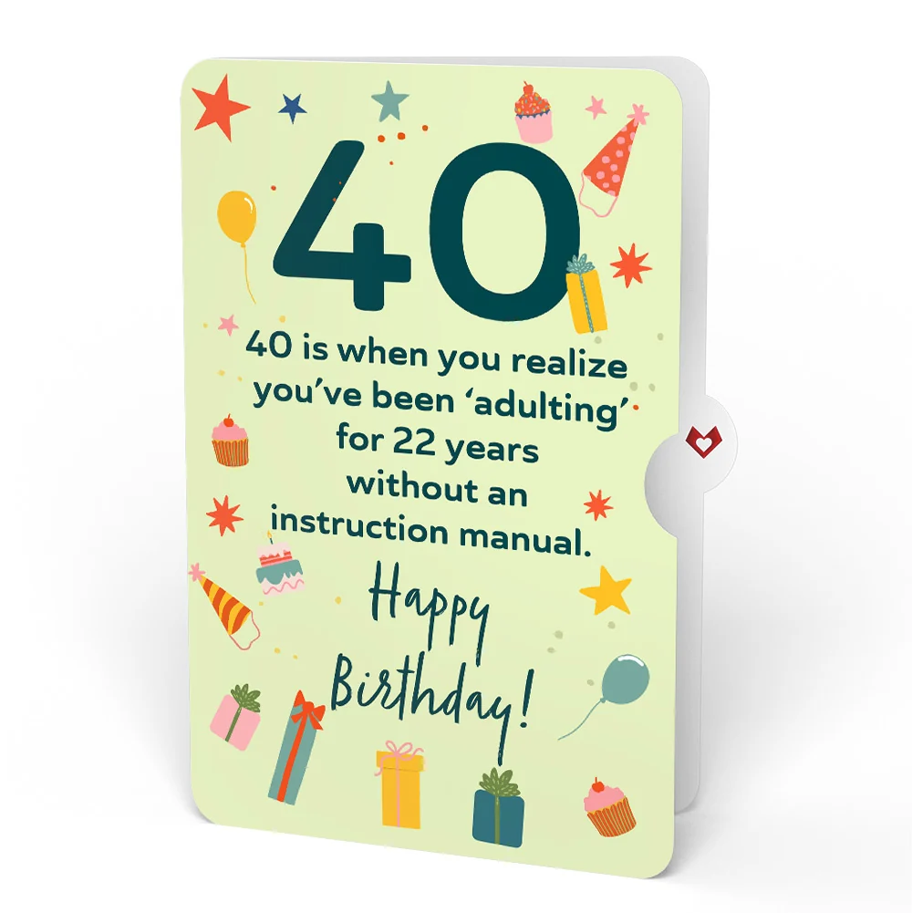 Lovepop Wishing You a Happy 40th Birthday Music and Lights Pop-Up Card and Sentiment Set - Image 4
