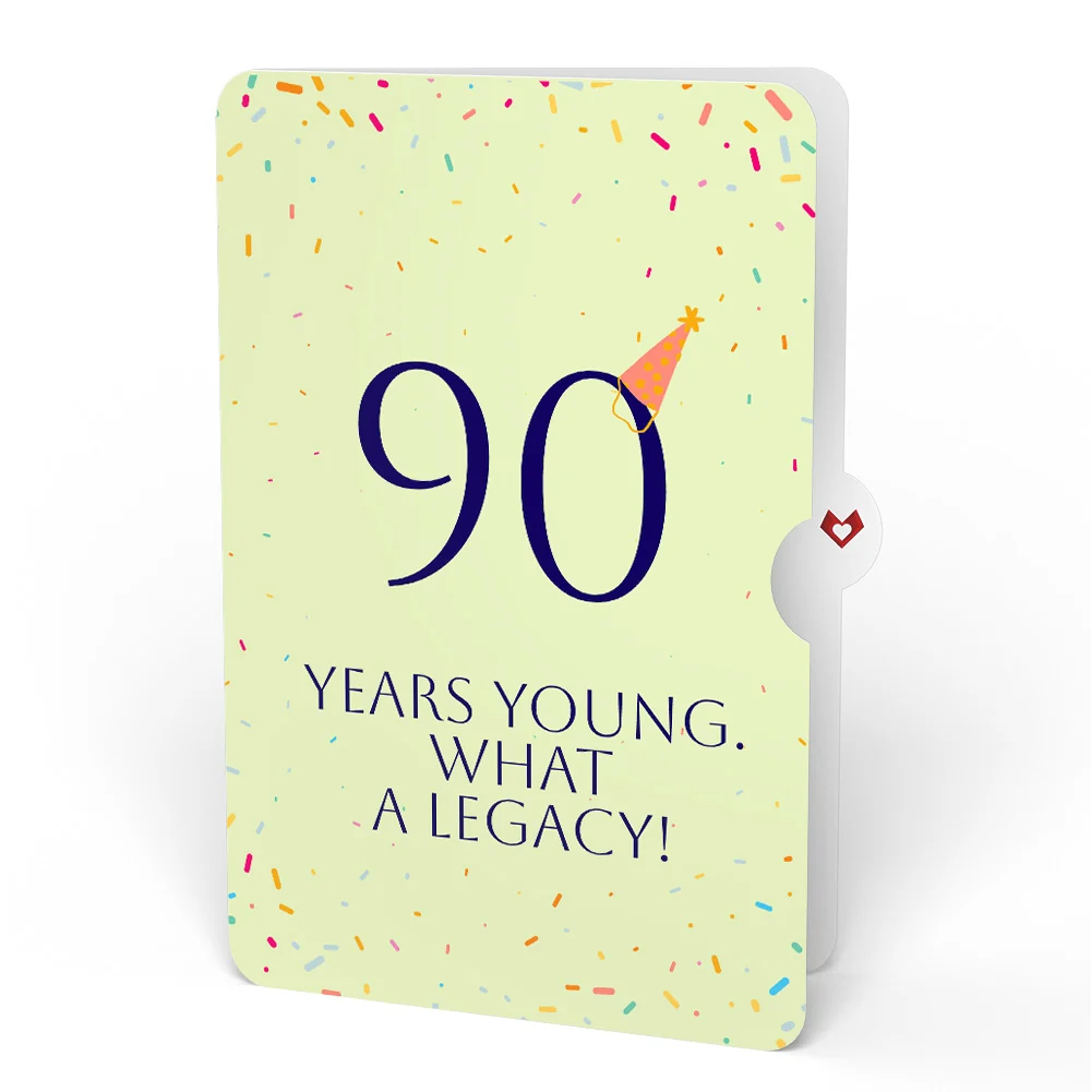 Lovepop Wishing You a Happy 90th Birthday Music and Lights Pop-Up Card and Party Hat Sentiment Set - Image 4