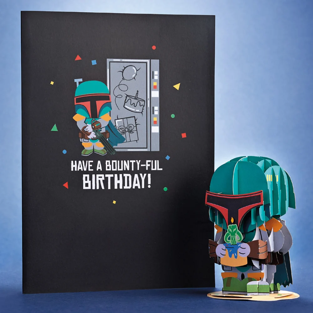 Lovepop Star Wars Boba Fett Bounty-ful Birthday Card with Pop-Up Gift Scale
