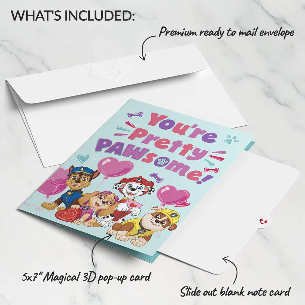 Lovepop PAW Patrol You're Pretty PAWsome Pop-Up Card Glass - Image 5