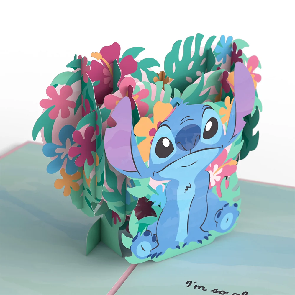 Lovepop Disney's Stitch Mother’s Day Pop-Up Card & Flower Buds Bouquet Bundle - Image 3
