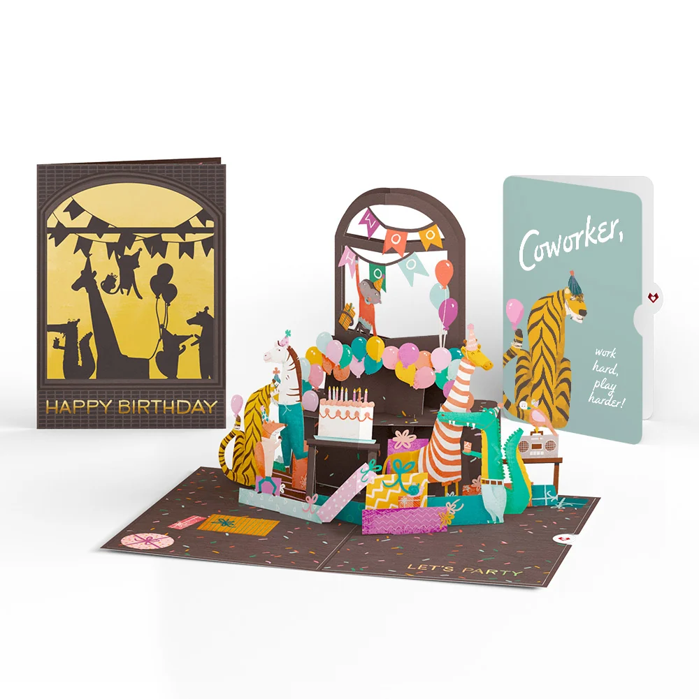 Lovepop Party Animals Birthday Pop-Up Card and Sentiment Set for Co-worker