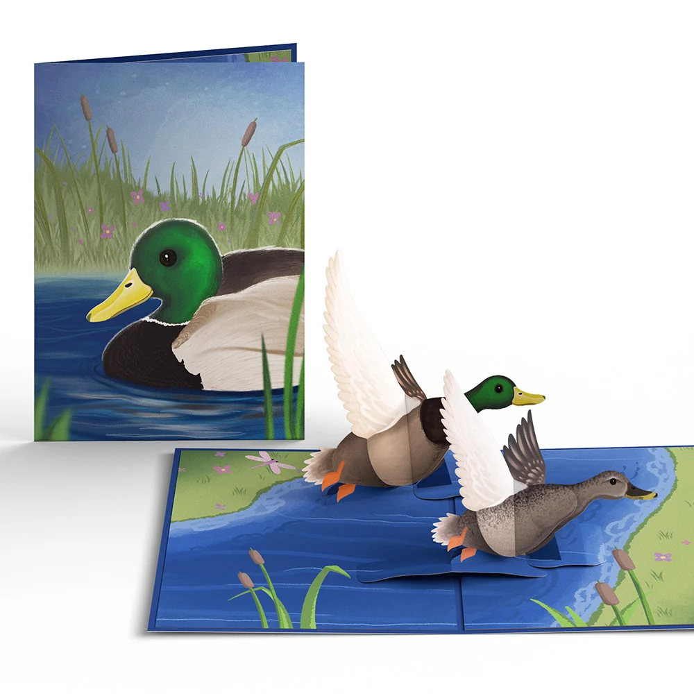 Lovepop Pondside Mallard Ducks Pop-Up Card