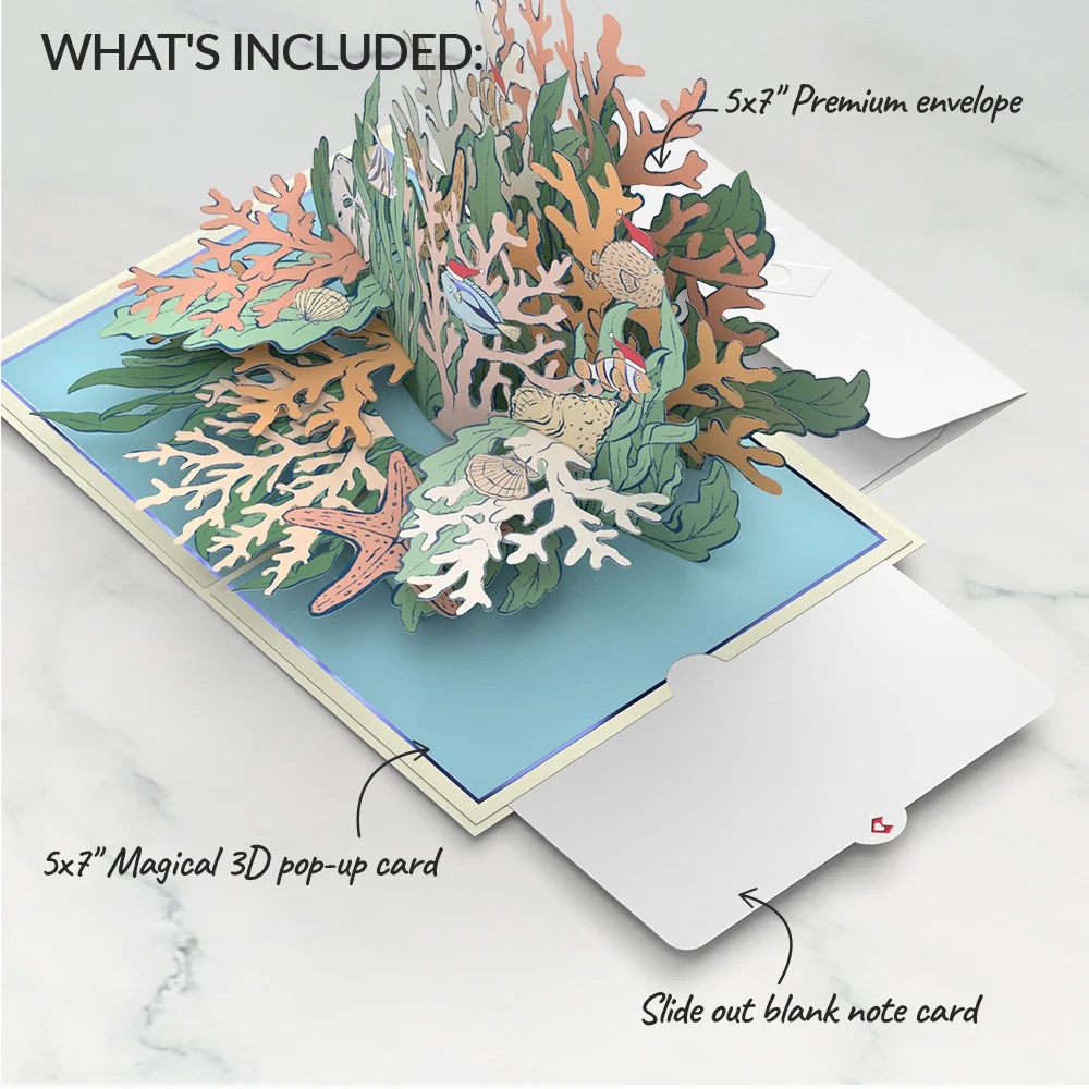 Lovepop Christmas Coral Pop-Up Card - Image 6