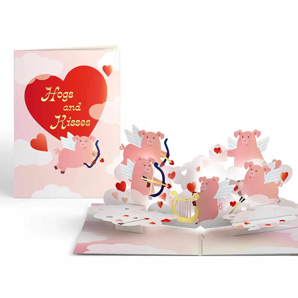 Lovepop Hogs and Kisses Music and Lights Pop-Up Card - Image 3