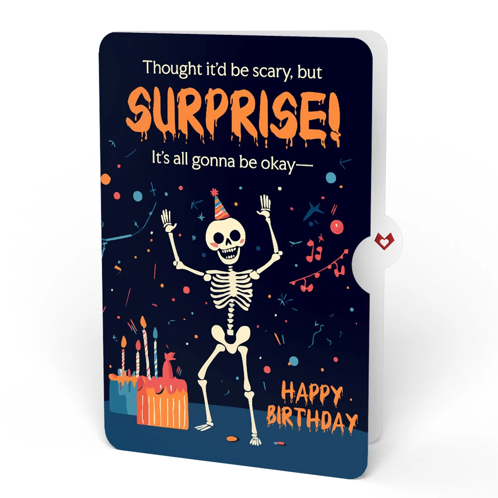 Lovepop Wisteria Birthday Bouquet and Surprise Skeleton Sentiment Set Cream - Image 4