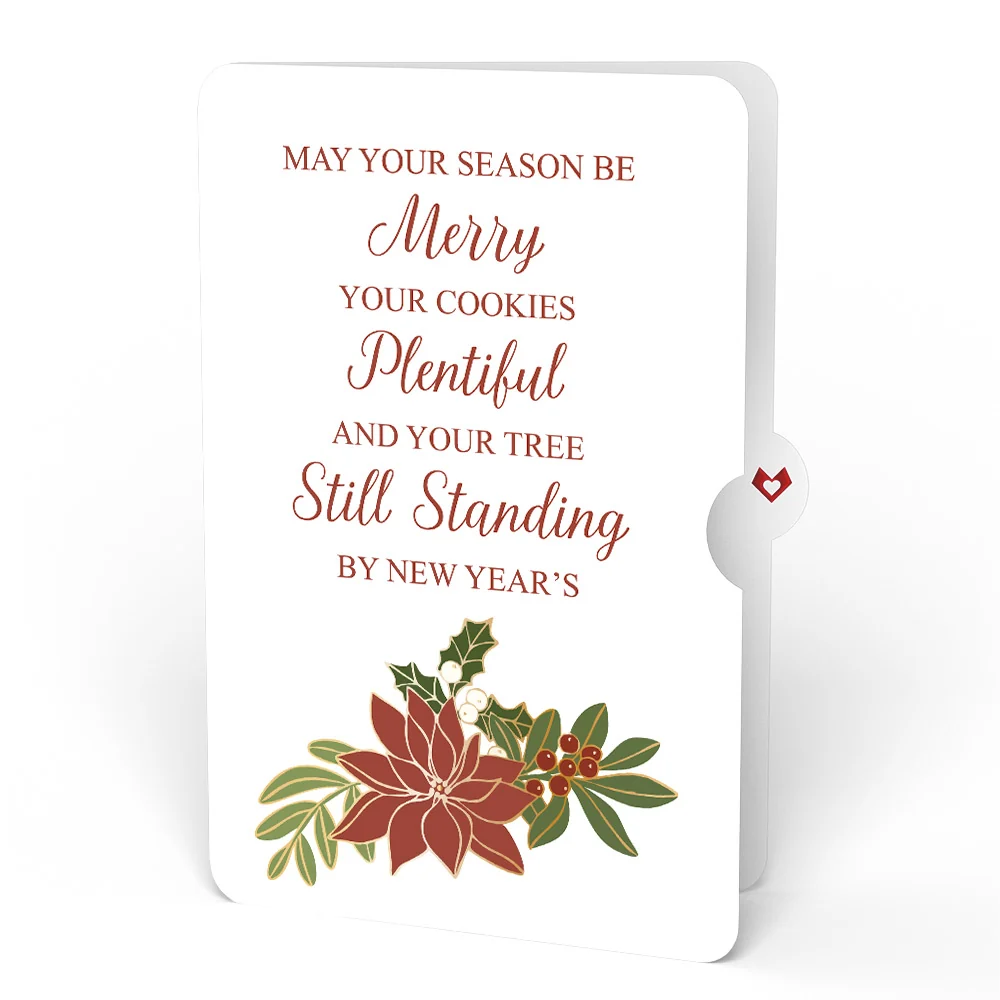 Lovepop Poinsettia Shimmer Christmas Suncatcher Bouquet and Merry & Plentiful Sentiment Set Glass - Image 4