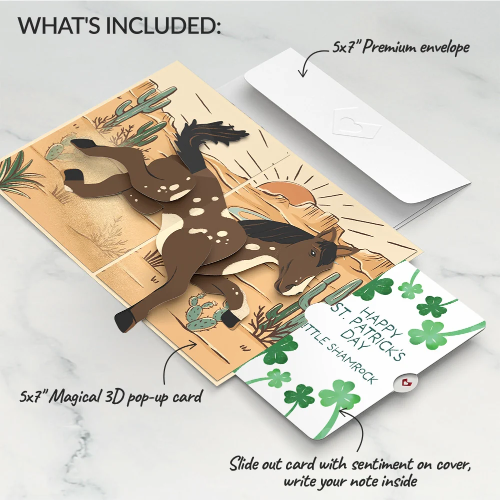 Lovepop Bucking Awesome Day St. Patrick’s Day Pop-Up Card and Sentiment Set - Image 2