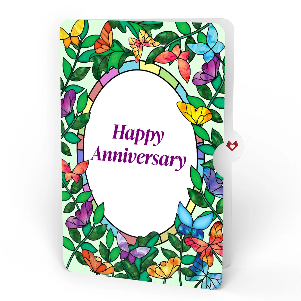 Lovepop Butterfly Brilliance Anniversary Suncatcher Bouquet and Sentiment Set Glass - Image 4