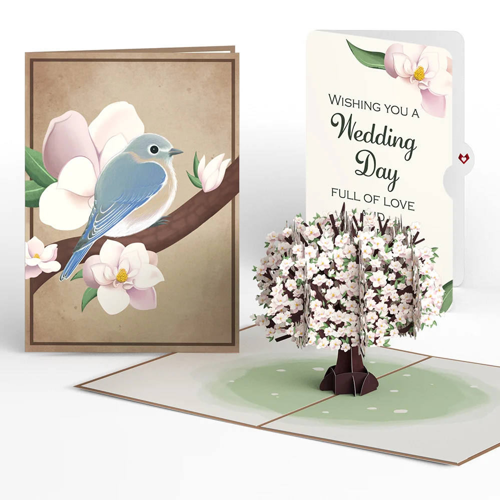 Lovepop Pink Magnolia Tree Wedding Pop-Up Card and Sentiment Set