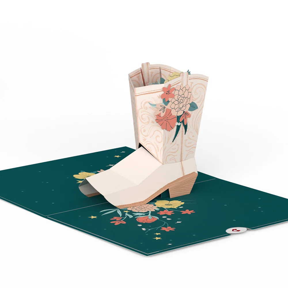 Lovepop Cowgirl Boot Pop-Up Card - Image 3