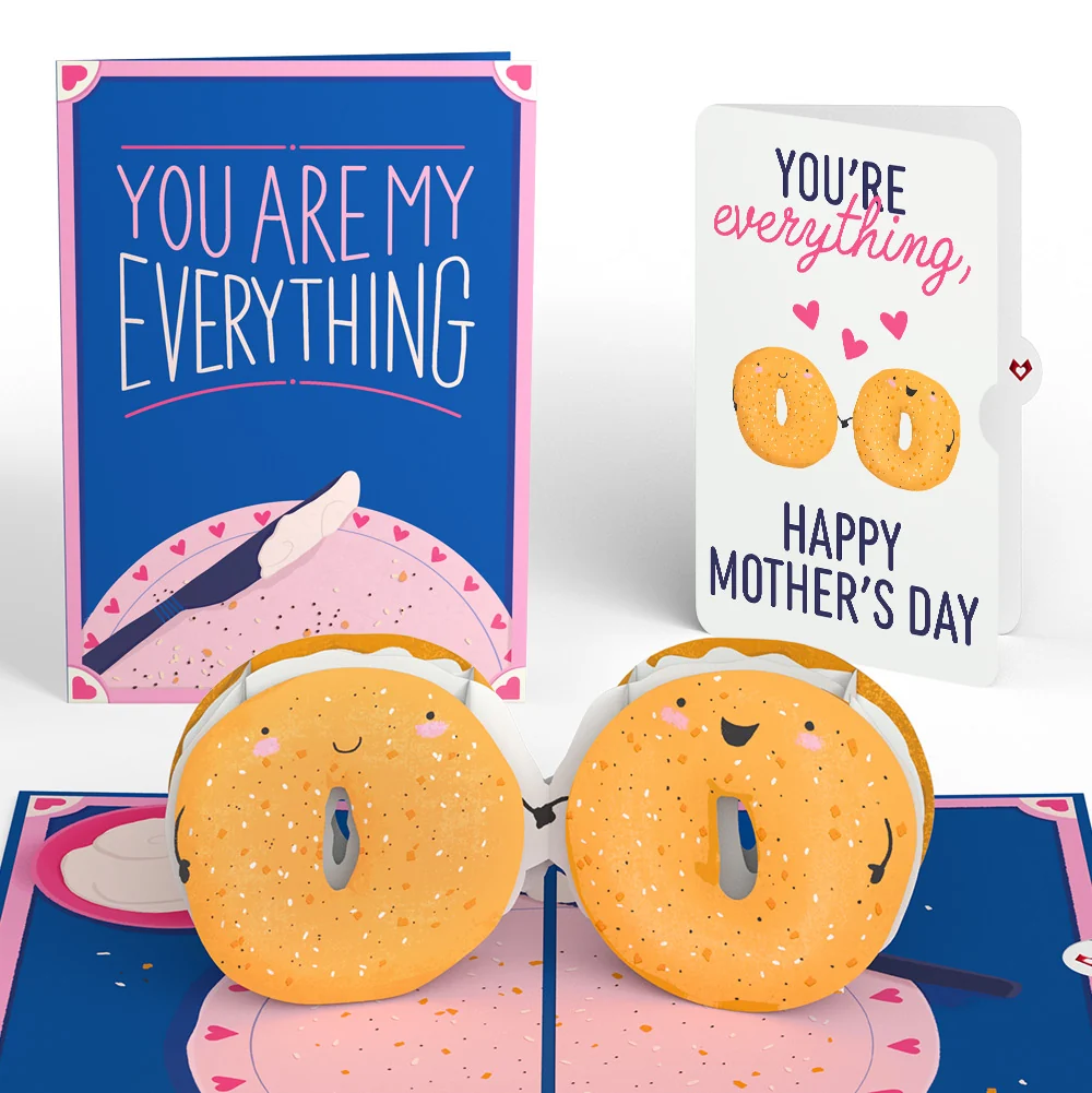 Lovepop You Are My Everything Bagel Mother’s Day Pop-Up Card and You're Everything Sentiment Set Plate