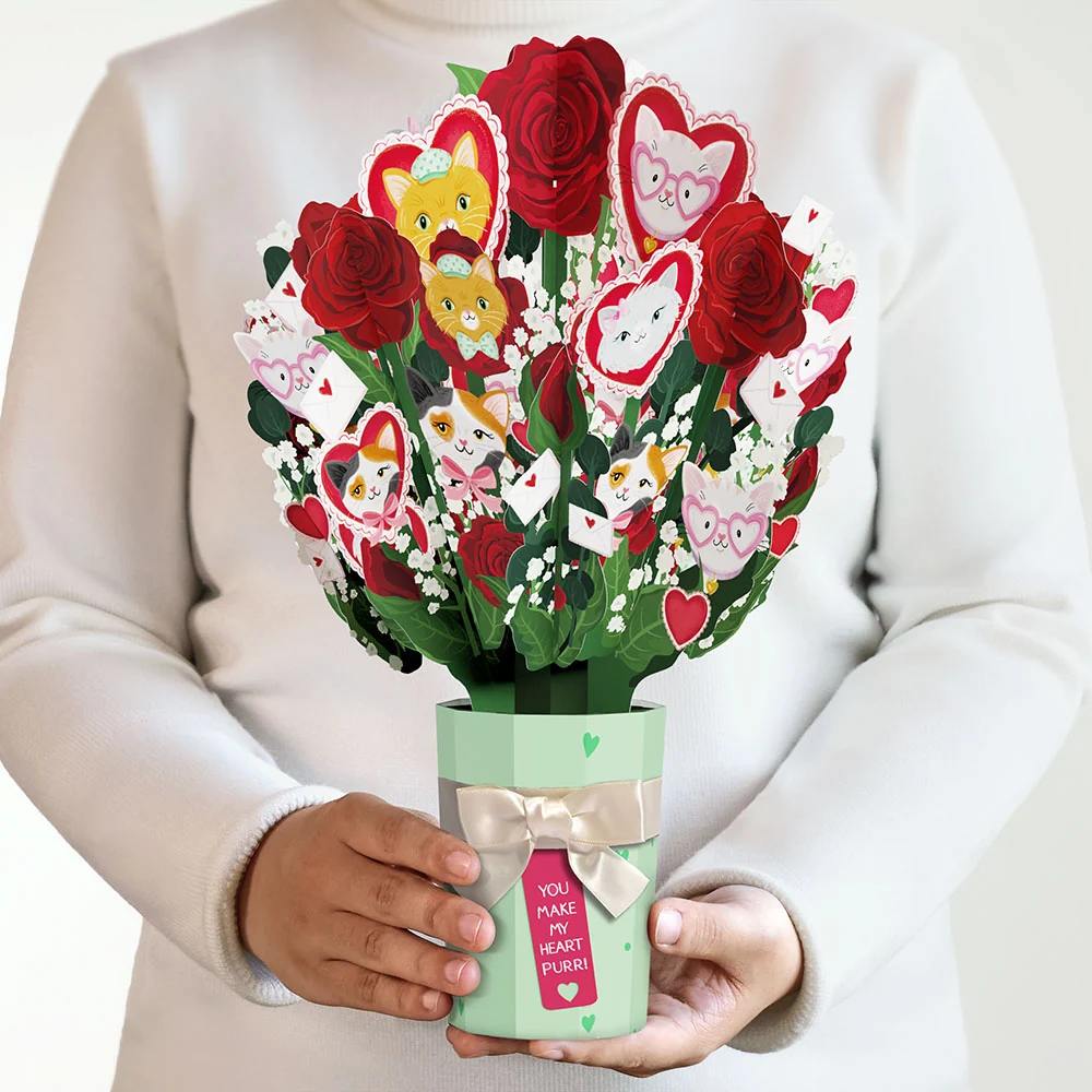 Lovepop You Make My Heart Purr Cat Bouquet
