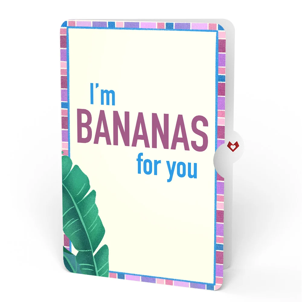 Lovepop Tropical Bananas Love Pop-Up Card and Sentiment Set Cream - Image 4