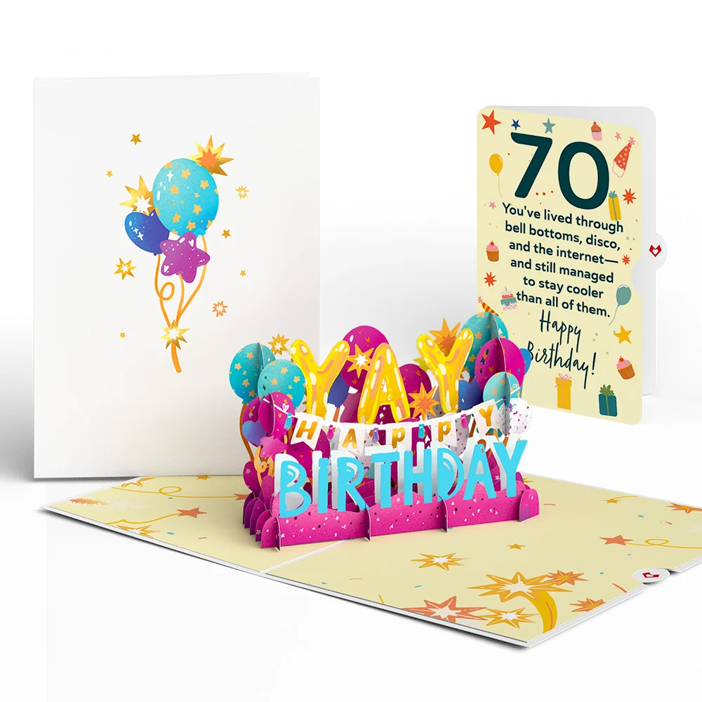 Lovepop 70th Birthday Celebration Pop-Up Card and Sentiment Set