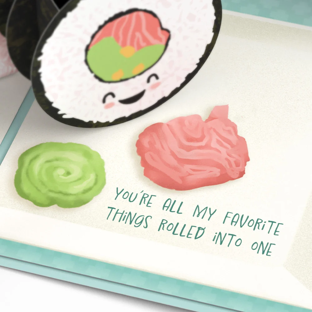 Lovepop Soy Glad You're in My Life Sushi Pop-Up Card Bottle - Image 3