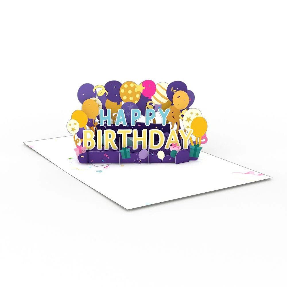 Lovepop Happy Birthday Balloons: Paperpop Card - Image 3