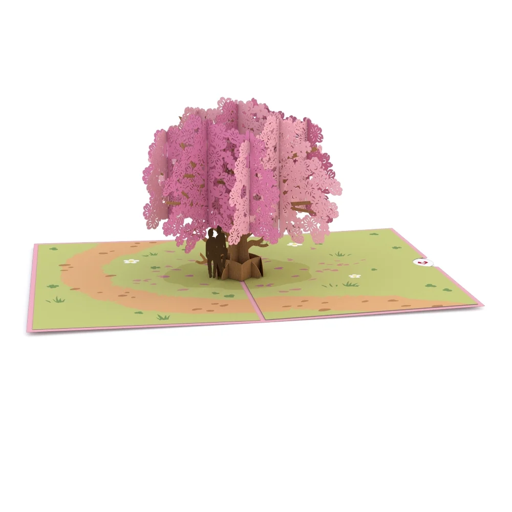 Lovepop Dogwood Love Scene Purple Same Sex Male Pop-Up Card