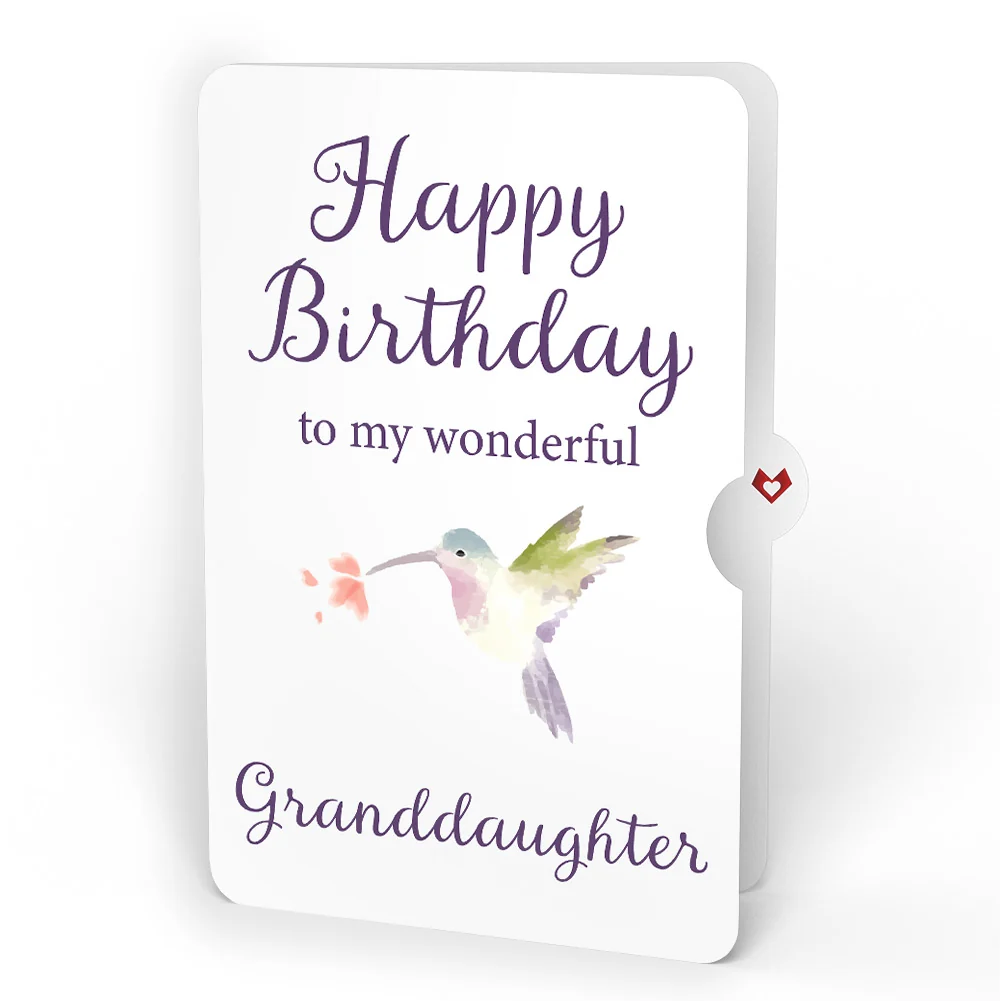 Lovepop Serene Hummingbird Birthday HeartFelt Charm Card and Sentiment Set for Granddaughter - Image 4