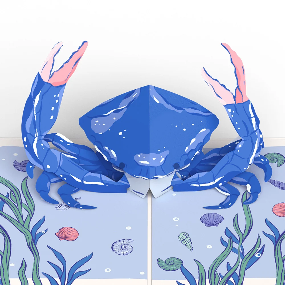 Lovepop Blue Crab Pop-Up Card - Image 2