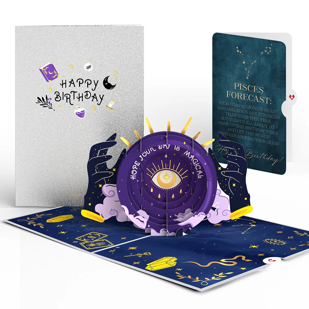 Lovepop Magical Birthday Pop-Up Card and Pisces Zodiac Sentiment Set