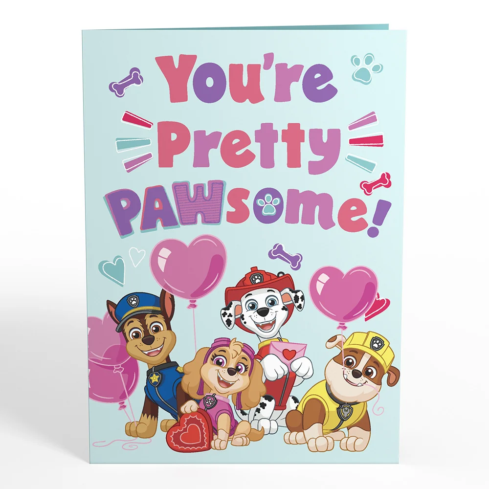 Lovepop PAW Patrol You're Pretty PAWsome Pop-Up Card Glass - Image 4