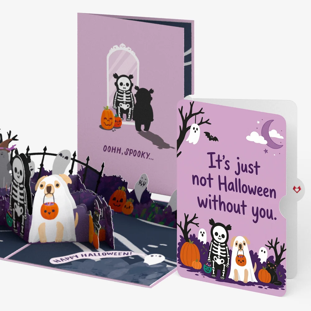 Lovepop 'Oohh, Spooky' Halloween Pop-Up Card and Spooky Friends Sentiment Set