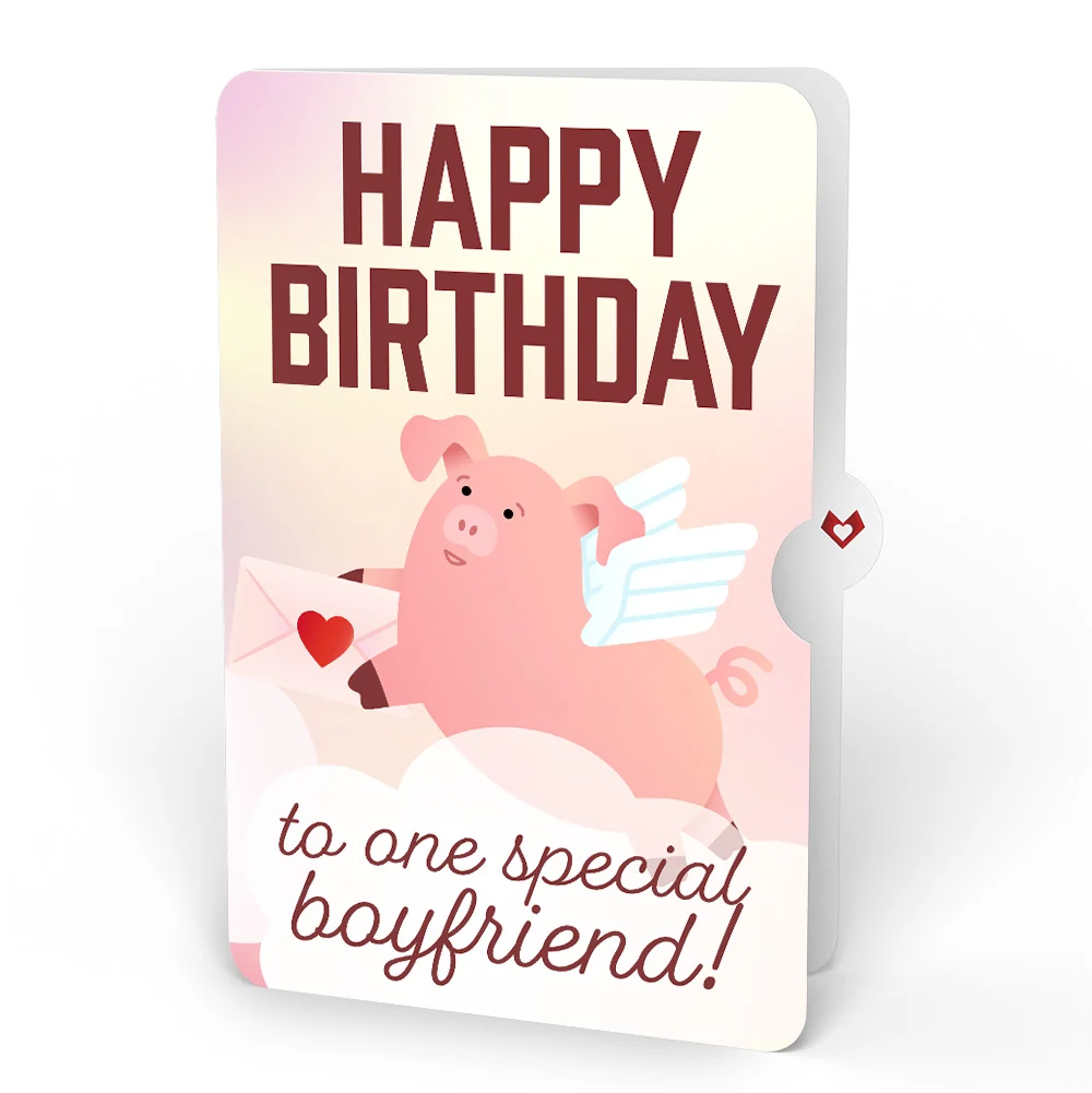 Lovepop Hogs and Kisses Birthday Music and Lights Pop-Up Card and Sentiment Set for Boyfriend - Image 4