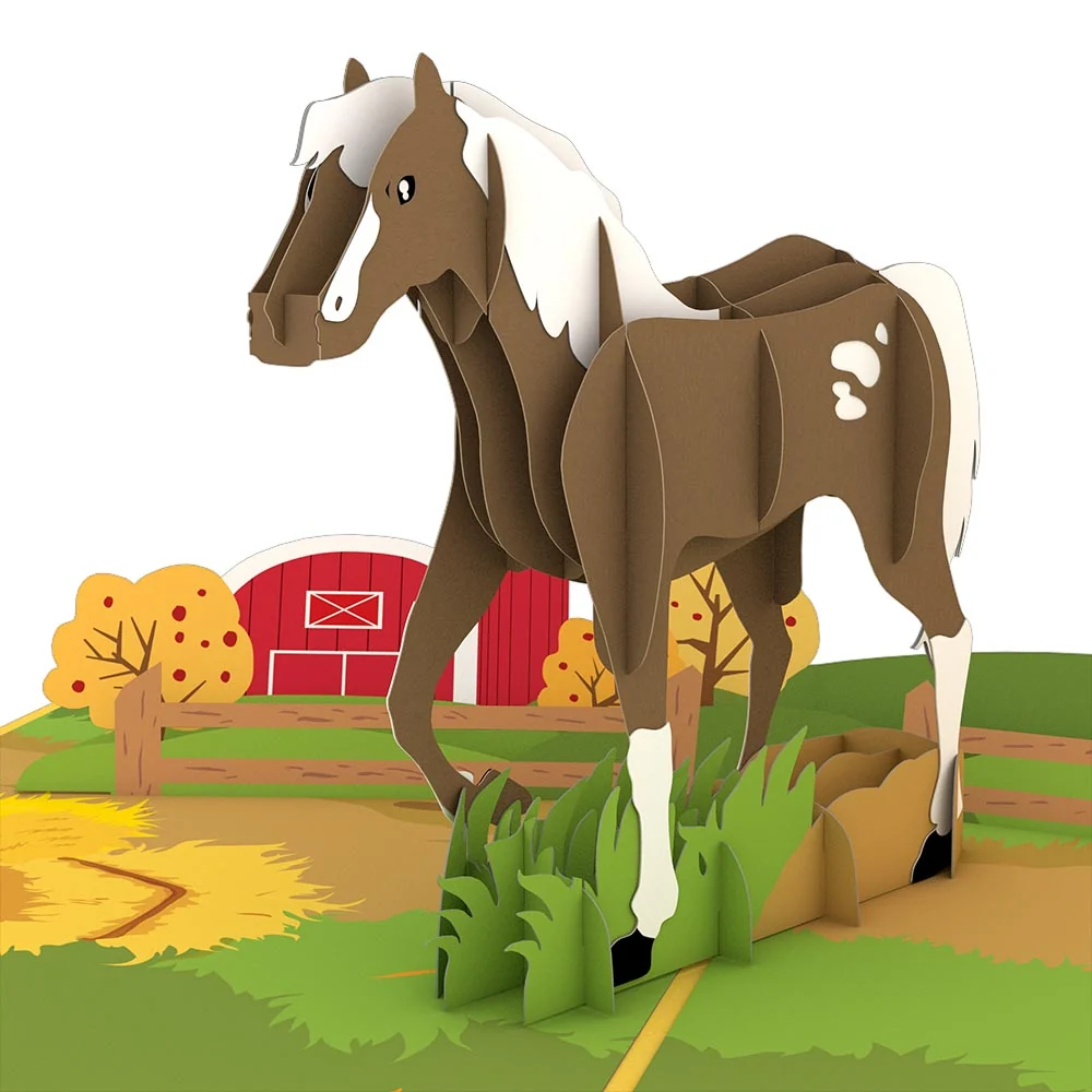 Lovepop Horse Birthday Pop-Up Card and Time to Party Sentiment Set - Image 3
