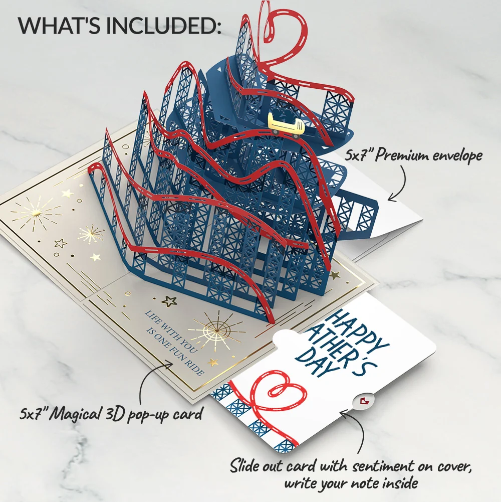 Lovepop Love Rollercoaster Father’s Day Pop-Up Card and Sentiment Set for Dad - Image 2