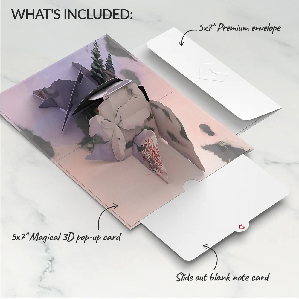 Lovepop Winter Fox Peaceful Holiday Pop-Up Card - Image 6