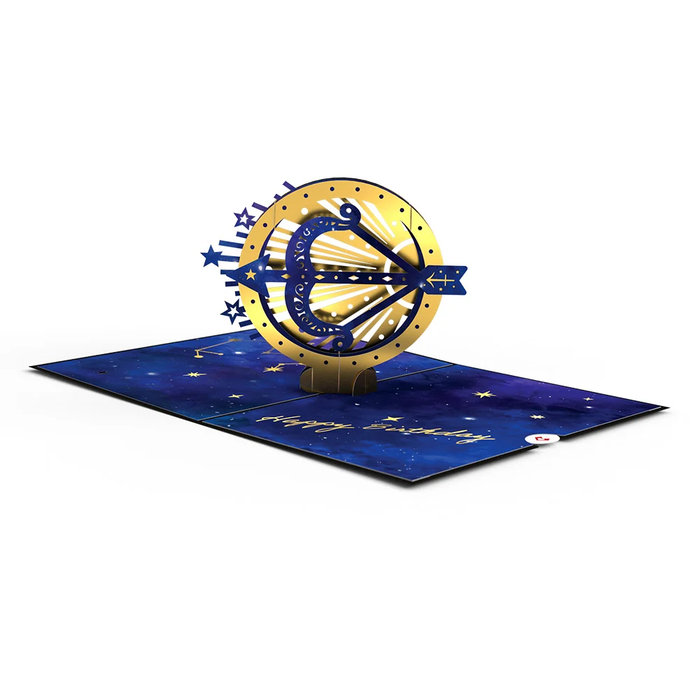 Lovepop Sagittarius Zodiac Birthday Pop-Up Card - Image 3