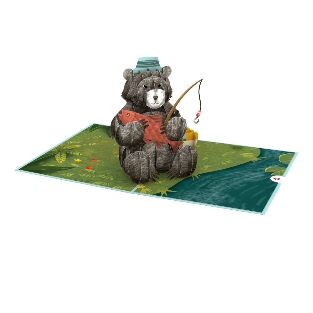 Lovepop Father's Day Fishing Bear Pop-Up Card and Bear Cubs Sentiment Set - Image 3