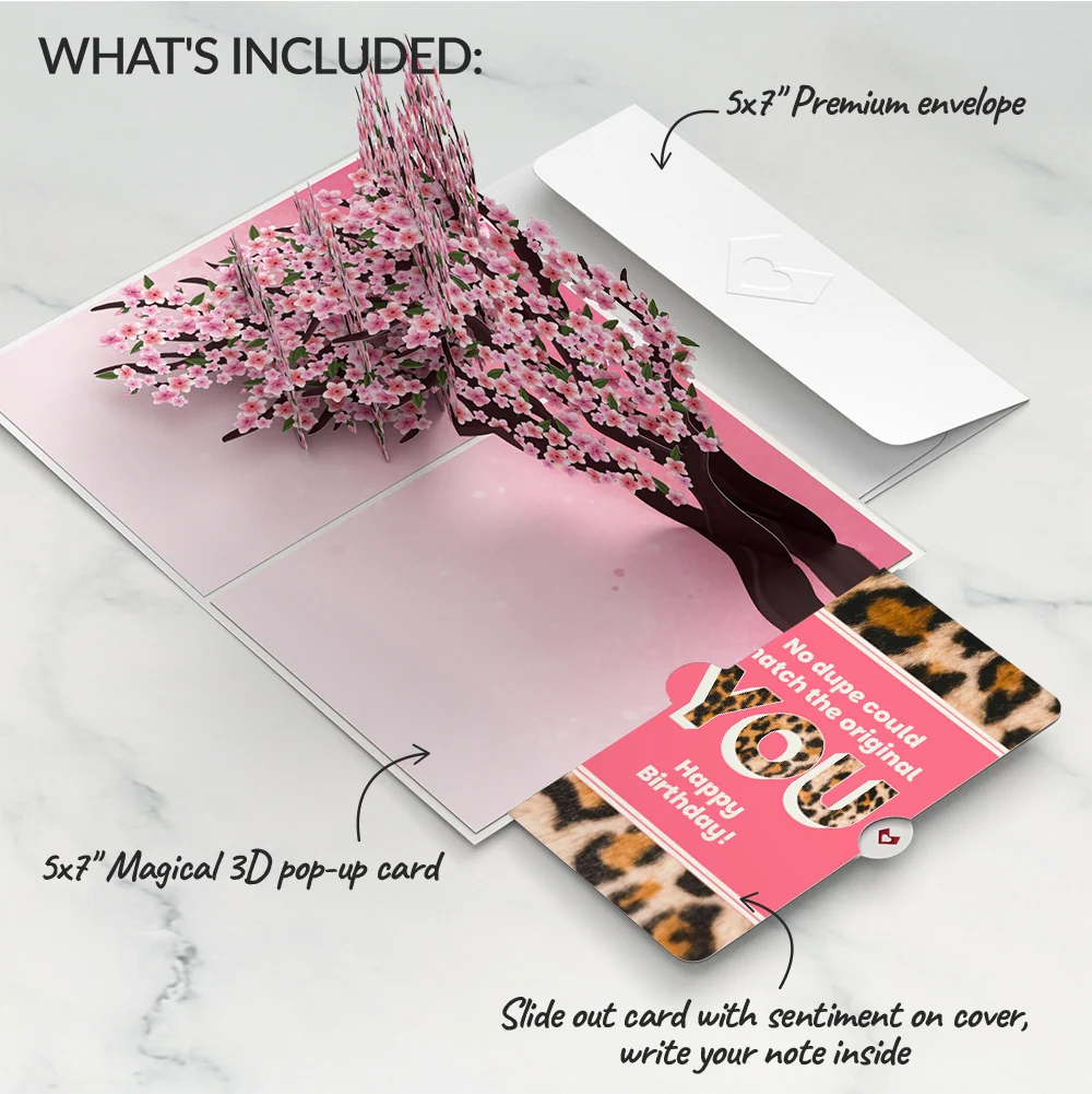 Lovepop Cherry Blossom Branches in Bloom Birthday Pop-Up Card and The original YOU Sentiment Set - Image 2