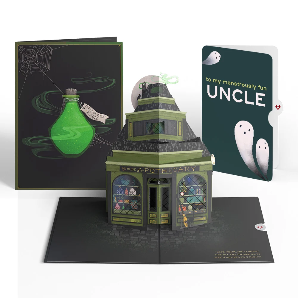 Lovepop Halloween Apothecary Pop-Up Card and Sentiment Set for Uncle Bottle