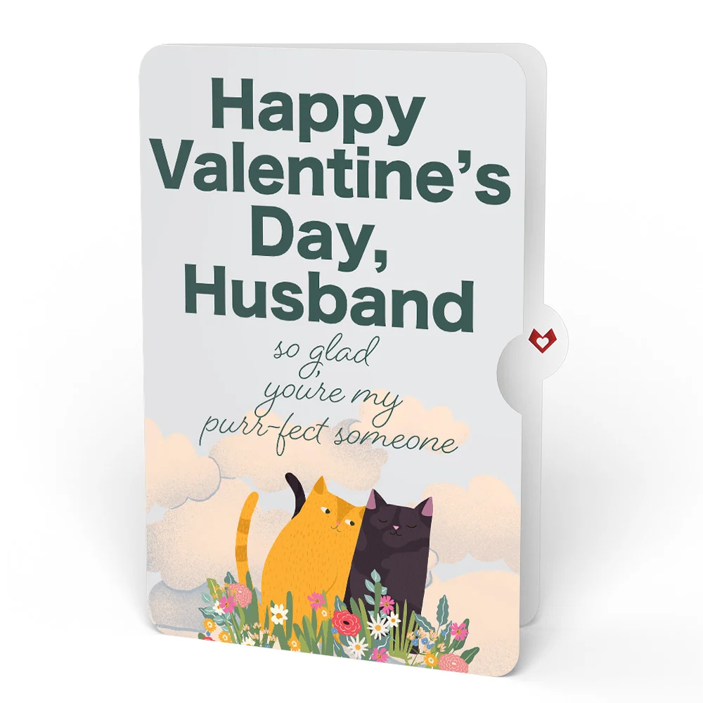 Lovepop Feline Fancy Valentine Glitter Bouquet and Sentiment Set for Husband Vase - Image 4
