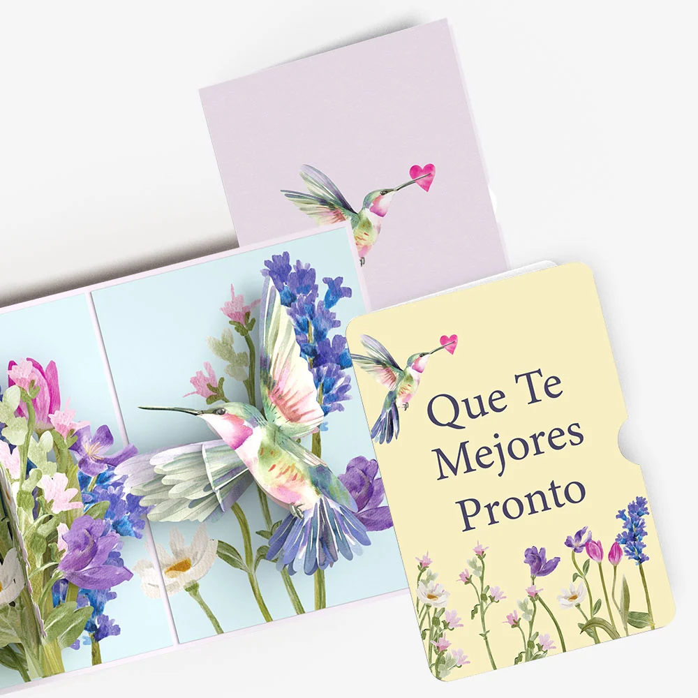 Lovepop Love in Bloom Hummingbird Pop-Up Card and Spanish Get Well Sentiment Set