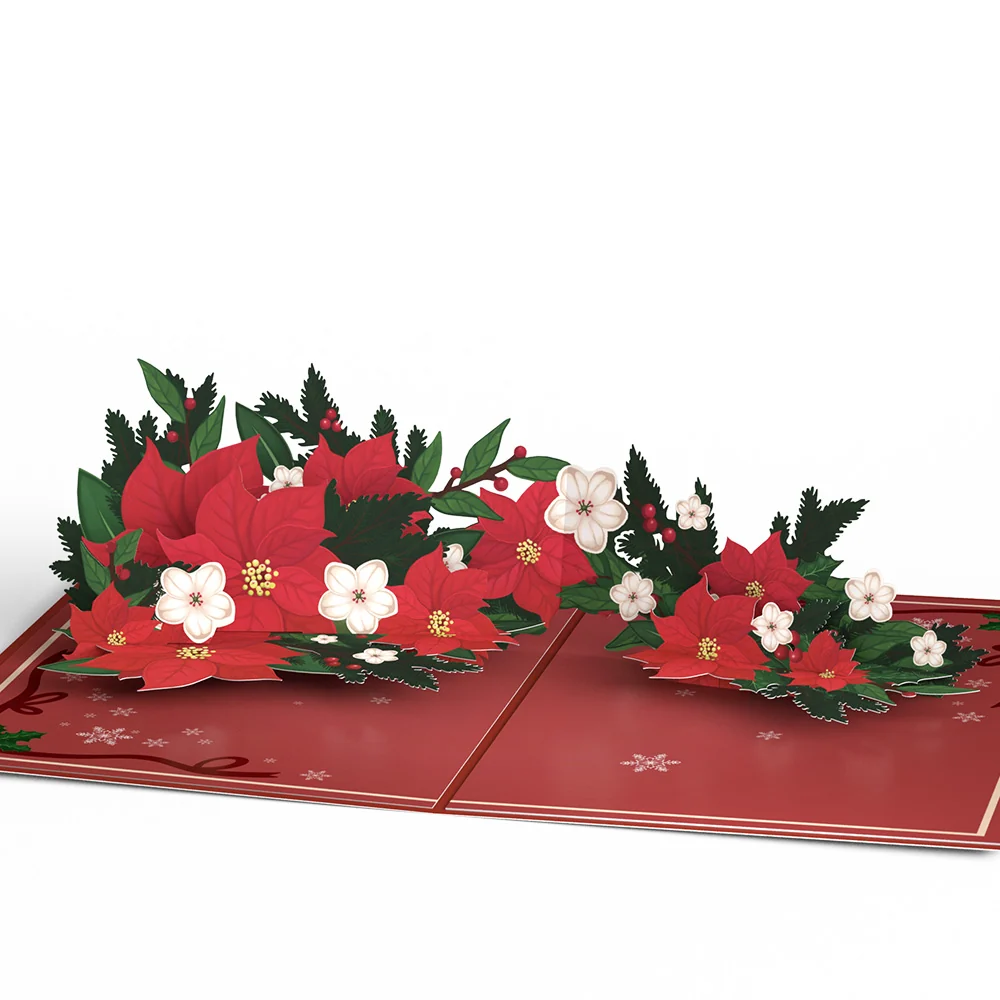 Lovepop Poinsettia & Pine Pop-Up Card - Image 3