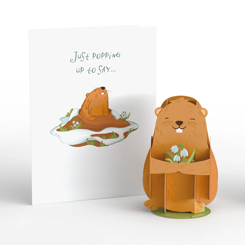 Lovepop Happy Groundhog Day Card with Pop-Up Gift