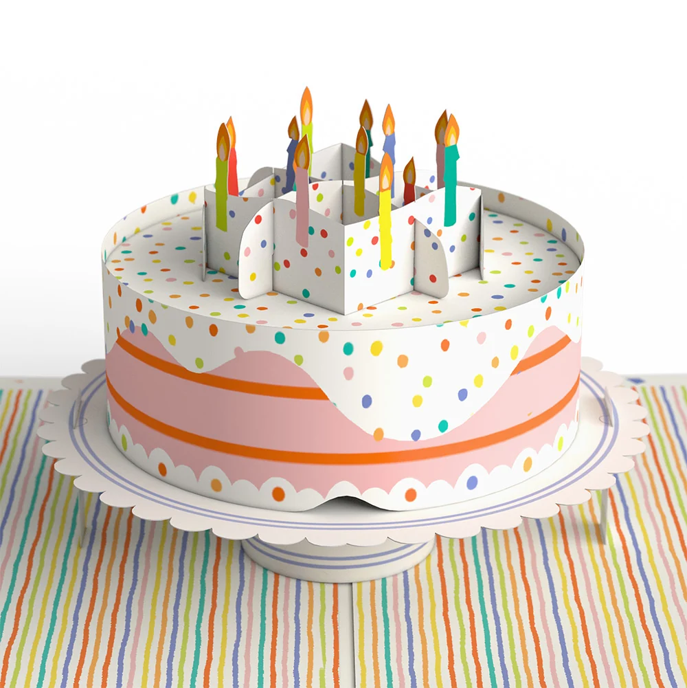 Lovepop Happy Birthday to You! Confetti Cake Pop-Up Card and Sentiment Set for Sister Candle - Image 3